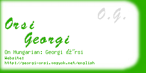 orsi georgi business card